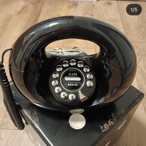 Vintage Black Rotary Dial Phone